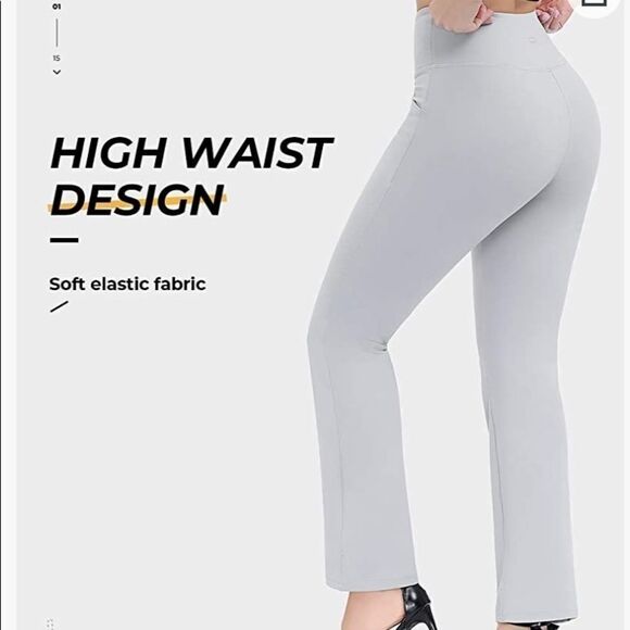 🌟along FIT Bootcut Flare Yoga Pants with Pockets - Picture 4 of 7